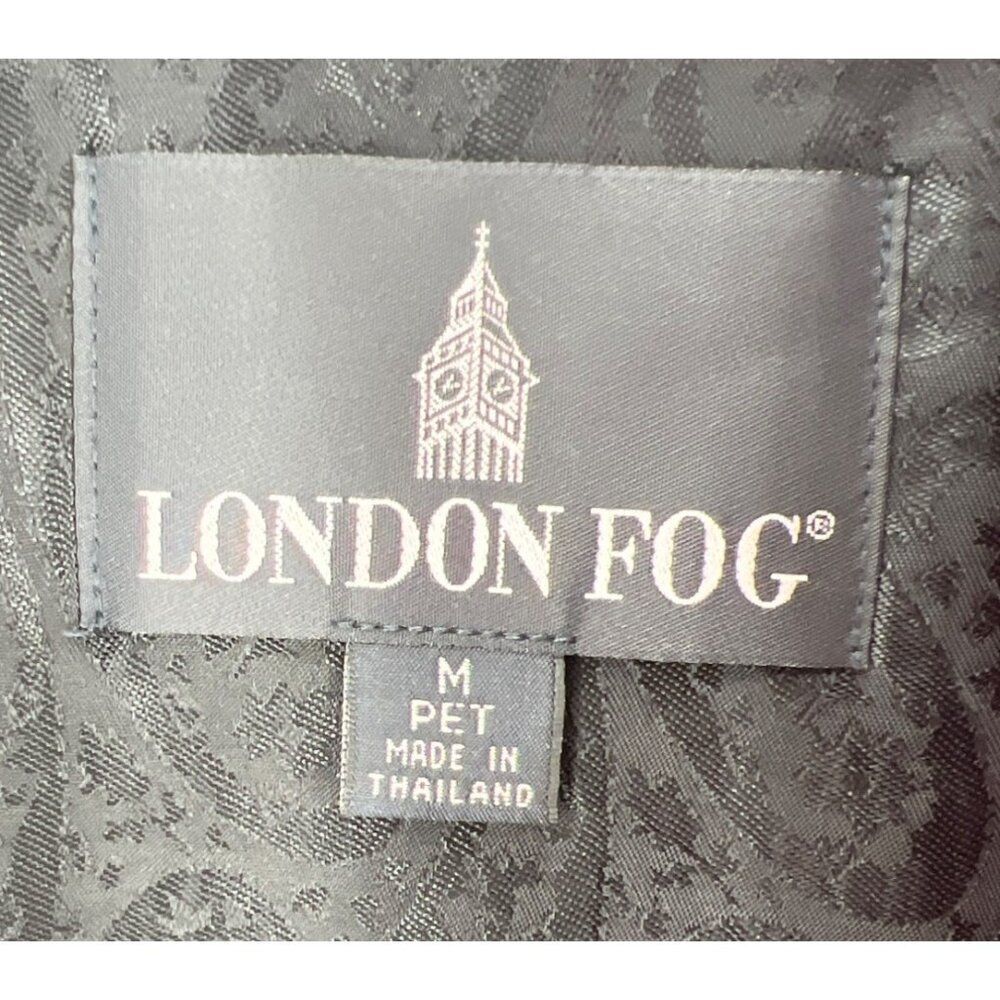 London Fog Rain Coat Womens Medium Petite MP Button Red Water Repellent - Picture 12 of 15